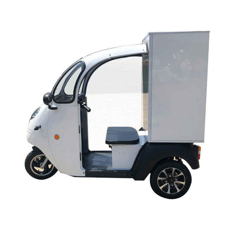 New energy  enclosed cabin  electric 3 wheel  cargo electric tricycle fast  food delivery bike