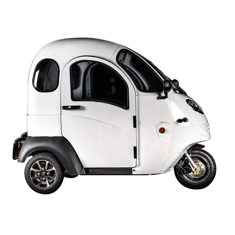 fashion enclosed three wheels mobility scooter electric moto cargo tricycle with cabin closed