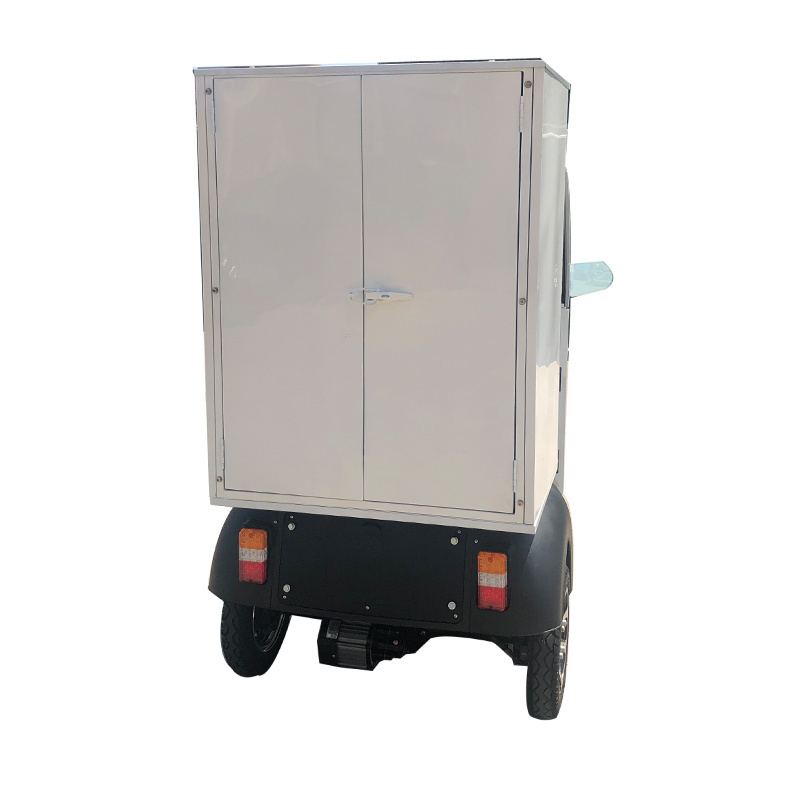 New energy  enclosed cabin  electric 3 wheel  cargo electric tricycle fast  food delivery bike