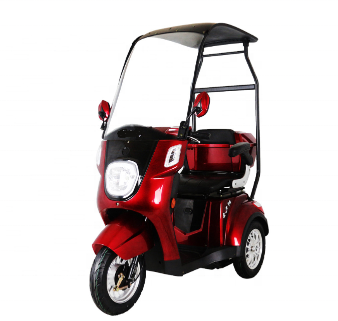 Hot sell 3 three wheel disability for adults/elderly electric tricycle motorcycle electric scooters with roof