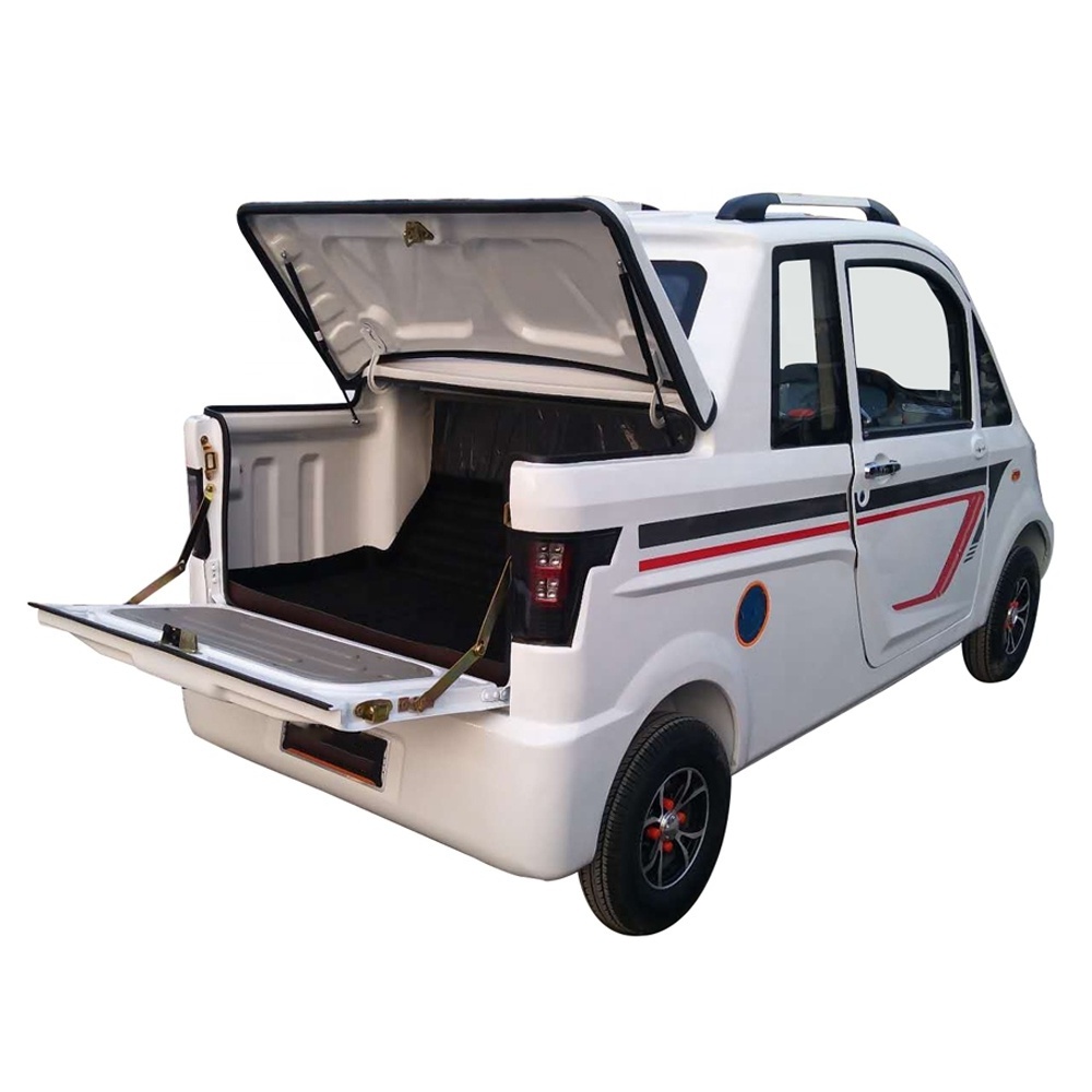 Chinese 4 person electric Pickup Truck 4*2  for sales with enclosed cabin