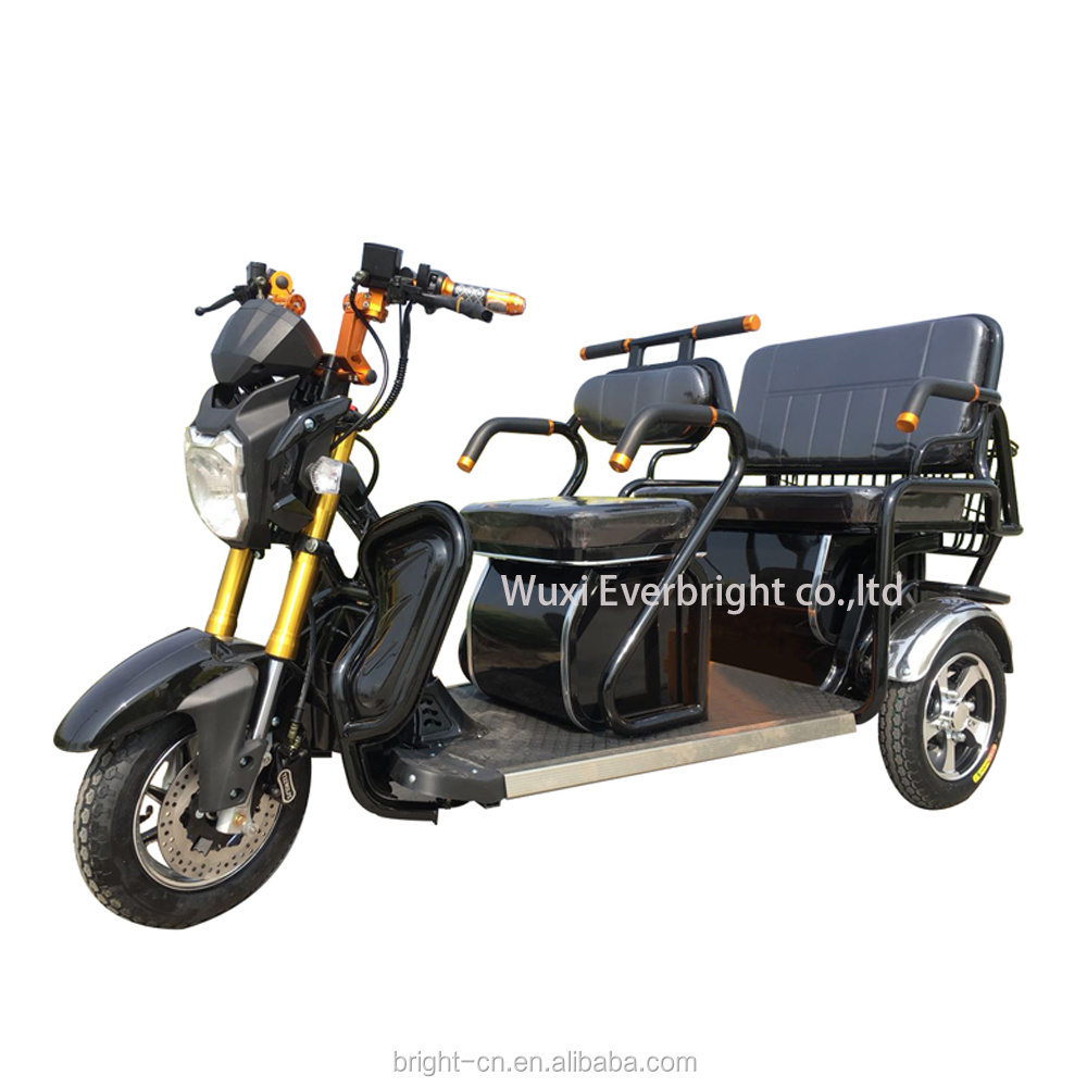 Cheap Hot 3 Wheel Taxi Battery Powered 2 Passenger Seats Electric Electric Rickshaw Tricycle