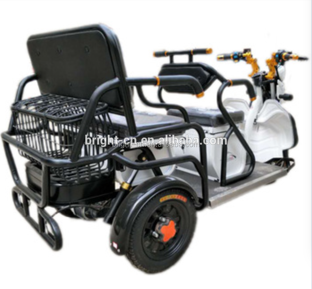 Cheap Hot 3 Wheel Taxi Battery Powered 2 Passenger Seats Electric Electric Rickshaw Tricycle