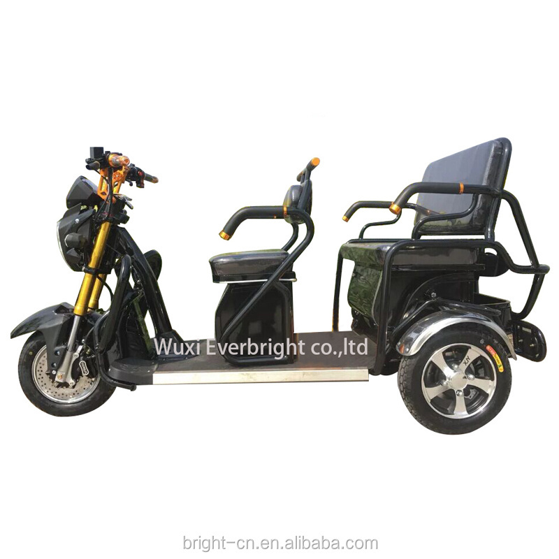 Cheap Hot 3 Wheel Taxi Battery Powered 2 Passenger Seats Electric Electric Rickshaw Tricycle