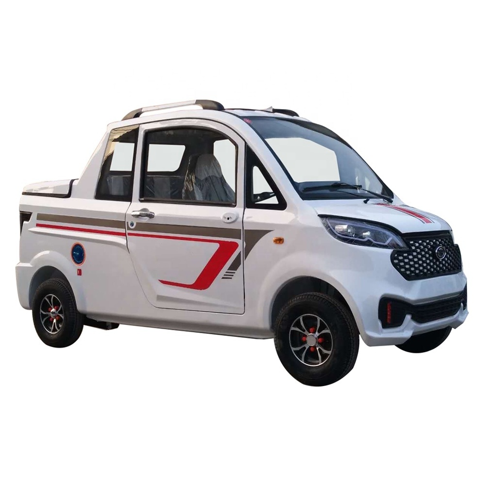 Chinese 4 person electric Pickup Truck 4*2  for sales with enclosed cabin