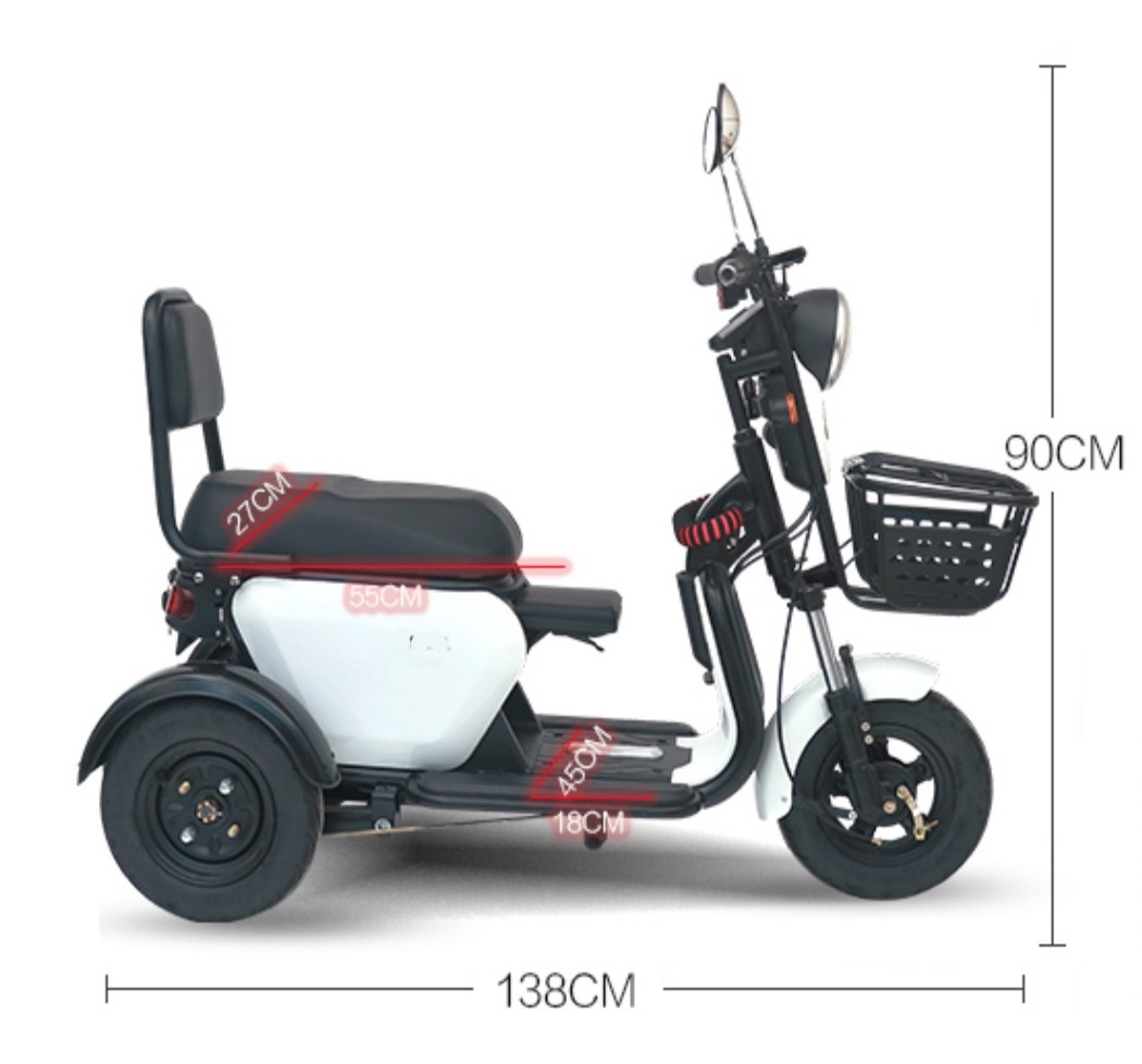 cheap price smart car 48V 500W/650w adult 3 wheels scooter electric trike motorcycle sale