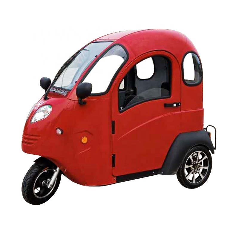 fashion enclosed three wheels mobility scooter electric moto cargo tricycle with cabin closed