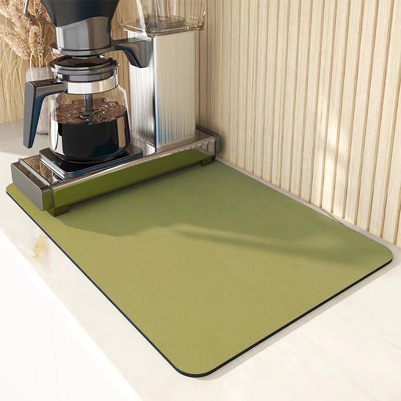 Modern Super Absorbent Anti-slip Coffee Dish Large Kitchen Absorbent Draining Mat Drying Mat Quick Dry Bathroom Drain mats Pads