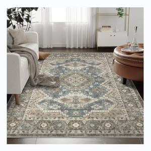 Custom Design Multicolored Turkish washable carpet Living Room Laundry Room Indoor Mat Non Slip Machine Washable Rugs