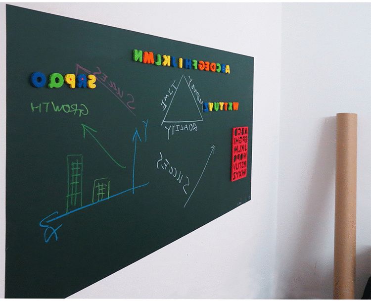 Custom self-adhesive Erasable Wall Black board Magnet Blackboard Stickers Magnetic Soft self adhesive Chalkboard