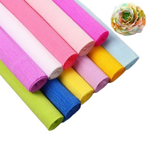 Custom colorful flower wrapping paper creative handmade art craft Crepe paper crinkled crepe paper for flower making