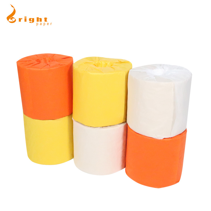 100% pure bamboo core toilet sanitary tissue roll wrapped by paper