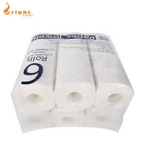 China Supplier Hand Paper Towel Rolls Thicker Non-Woven Cleaning  White Hardwound Kitchen Tissue Paper