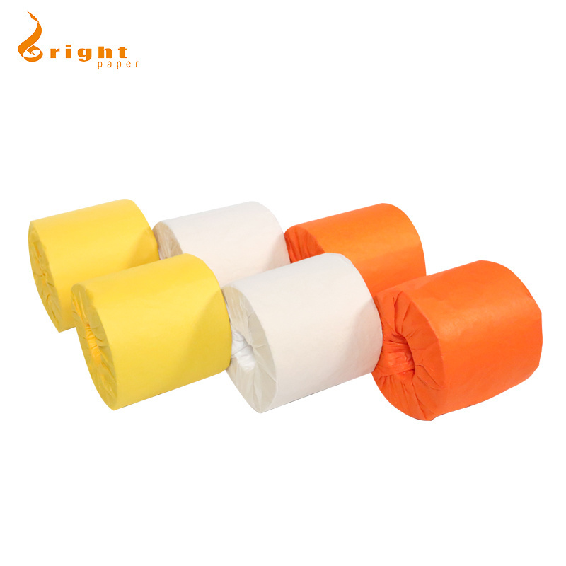 100% pure bamboo core toilet sanitary tissue roll wrapped by paper