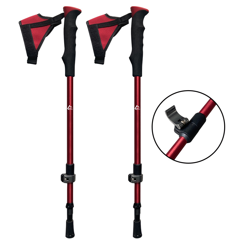 Trekking Hiking Poles -  Adjustable Hiking Walking Sticks Collapsible Lightweight,Quick Flip-Lock Hiking Sticks and Comfortable