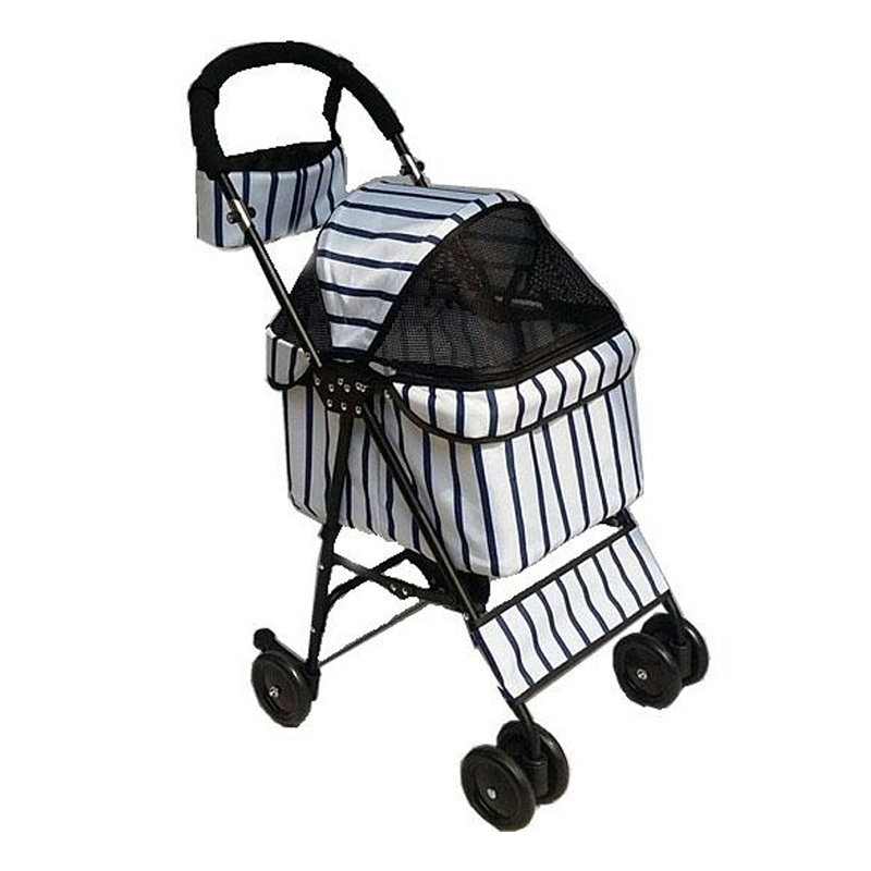 Brightbebe Wholesale 4 wheels folding pet trolley dogs cat pet stroller detachable travel small dog stroller