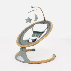 Brightbebe Sleeper Crib Rocking Mesh Cradle Electric Rocker Swings And Bouncer 2In1 Baby Swing Chair Music