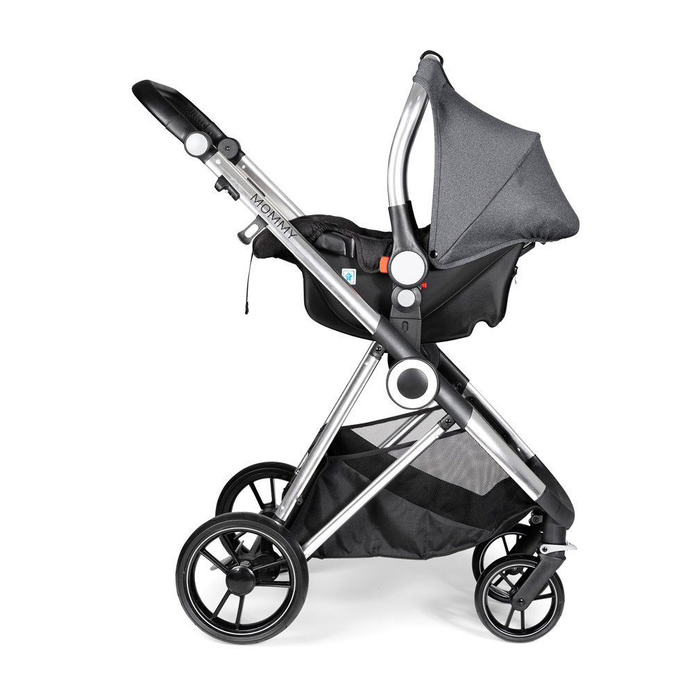 Brightbebe new luxury baby stroller 2 in 1 easy adjust to sleeping position automatically fits with Maxi-cosi car seat