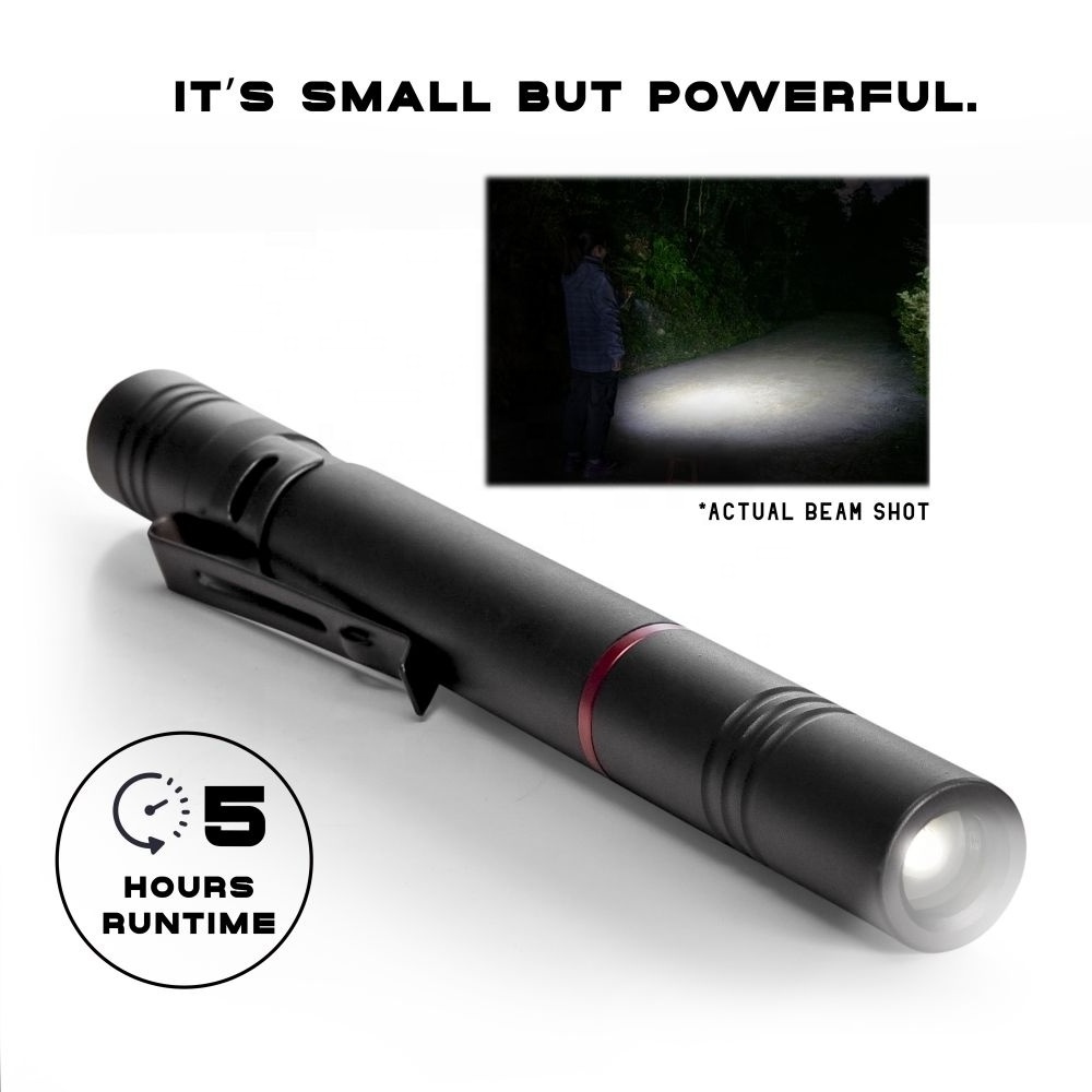 Bright Bird Outdoor Portable Mini Led Flashlight Multifunctional  Small Penholder Pen Light Waterproof Pocket Flashlight