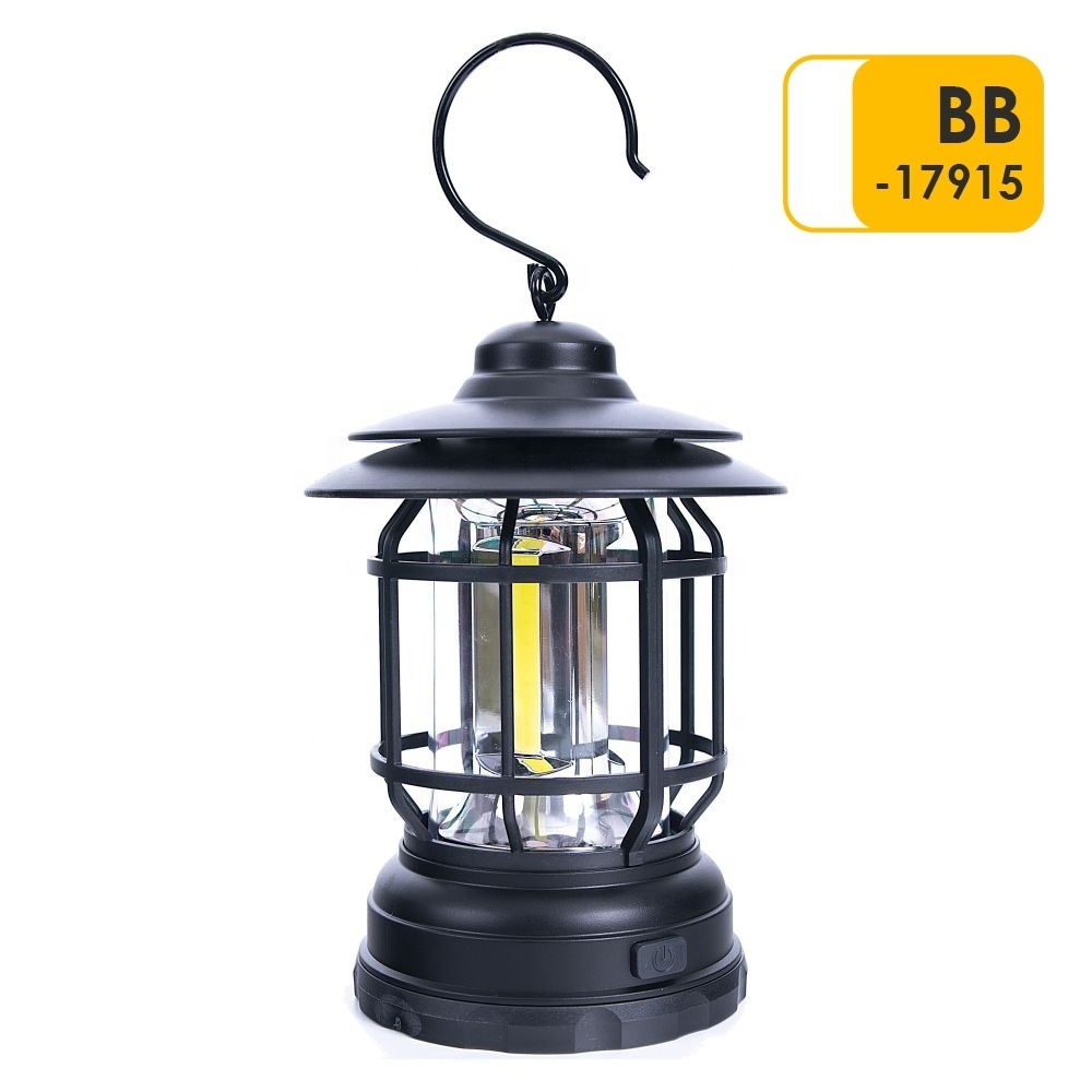 Bright Bird Battery-Powered Outdoor Portable Cob Led Camping Lantern Tent Hanging Night Lighting Camping Light