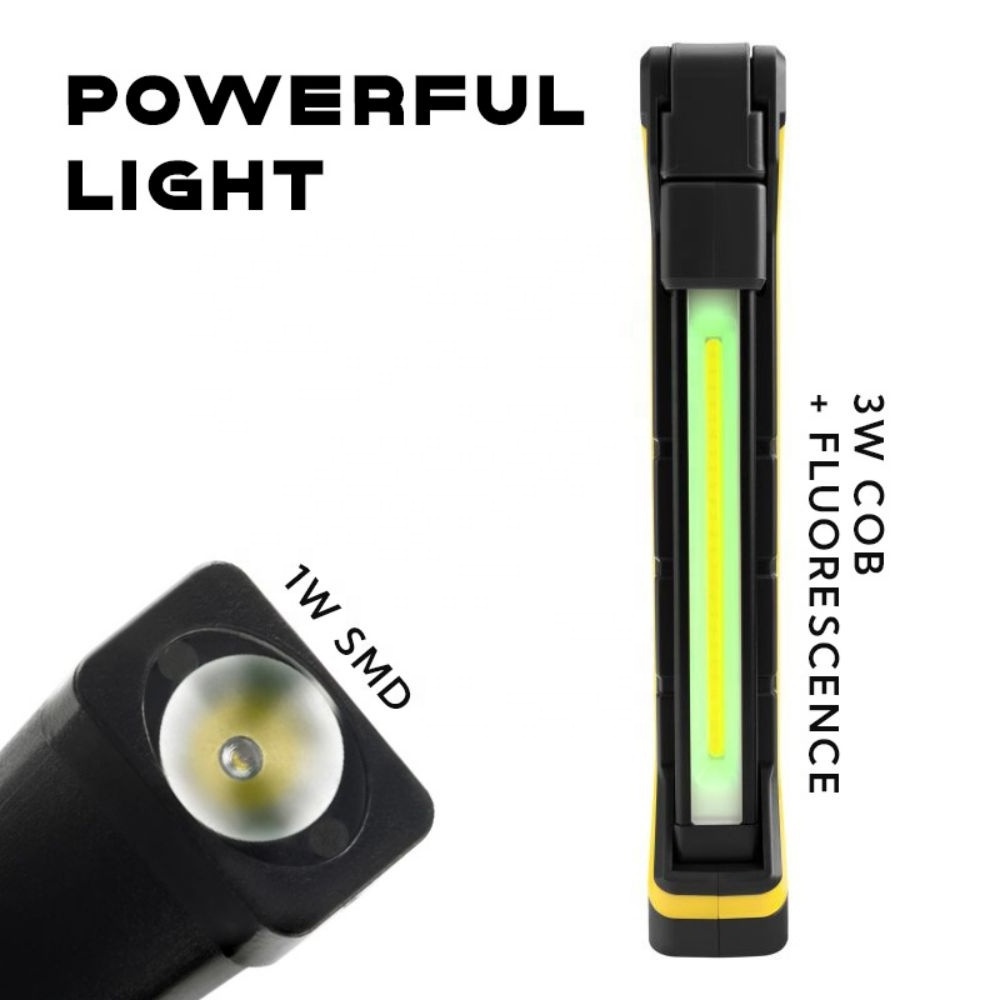 Bright Bird 2024 New Design Multifunctional Rechargeable Led Work Lamp Magnetic Folding Cob Work Light For Car Repair