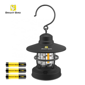 Bright Bird Vintage Camping Light Outdoor Portable Hangable Tent Light Mini Camping Lantern