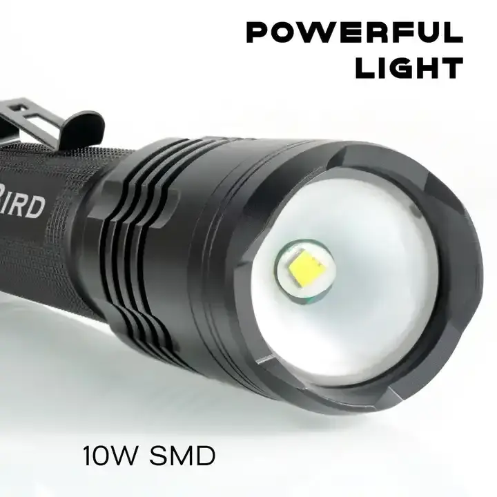 Bright Bird Custom Long Range Powerful Aaa Battery-Powered Portable Outdoor Waterproof Led Flashlight Torch Light Led Flashlight