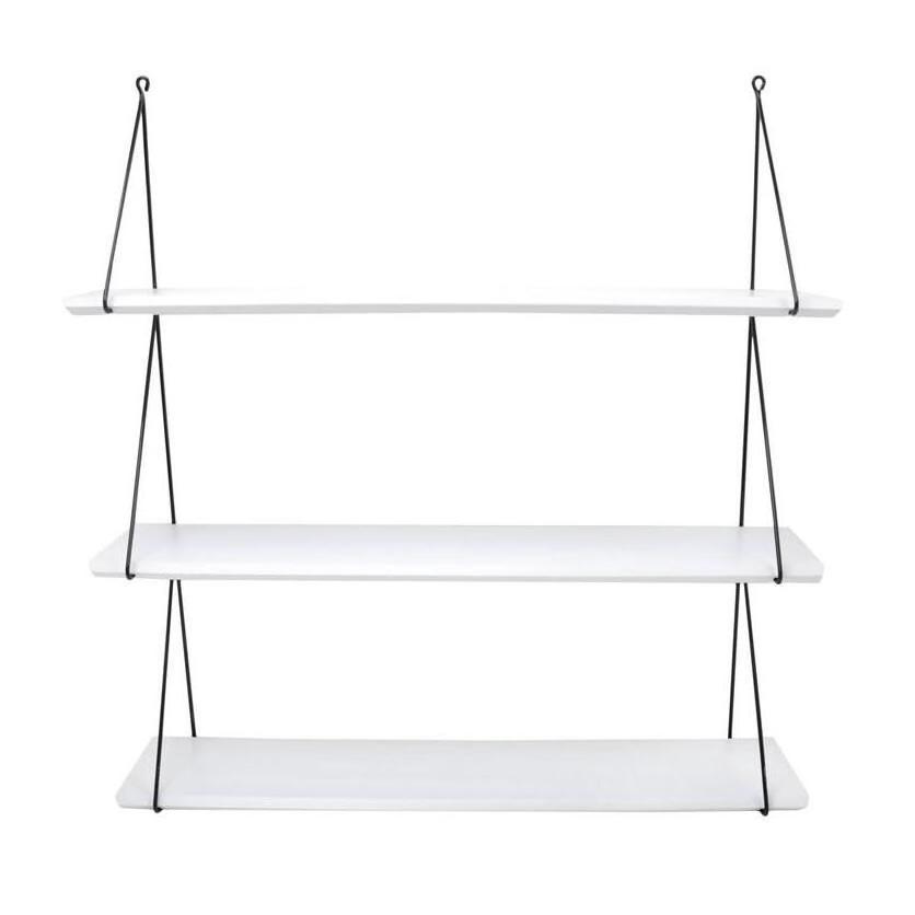 Classy Metal Wire Wall Shelf Wall Mounted Floating Wood Shelves White Wall Shelves 24 inch Customized Living Room Decoration