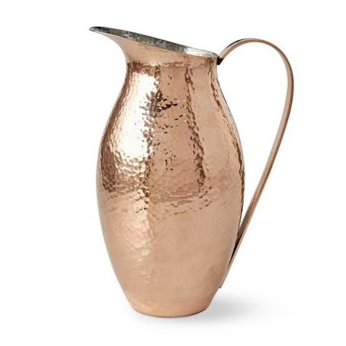 Recent Production Jugs Fashionable Trending Design Hotel Home Drink Ware Jugs Copper With Gold Finishing Jugs