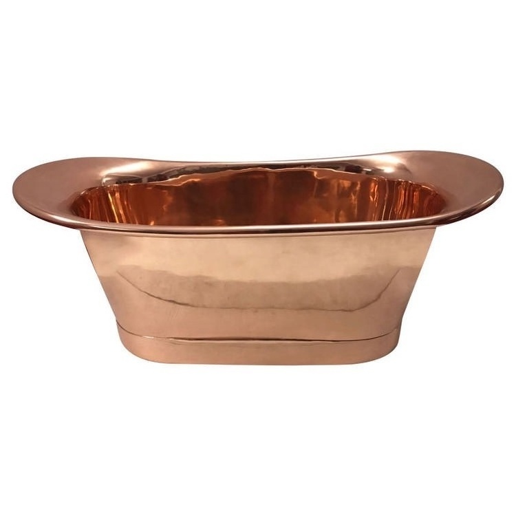 Top Quality Custom Size Pure Copper Material Bathtubs Hammered Bathtubs And Whirlpools Solid Surface Customized Shape