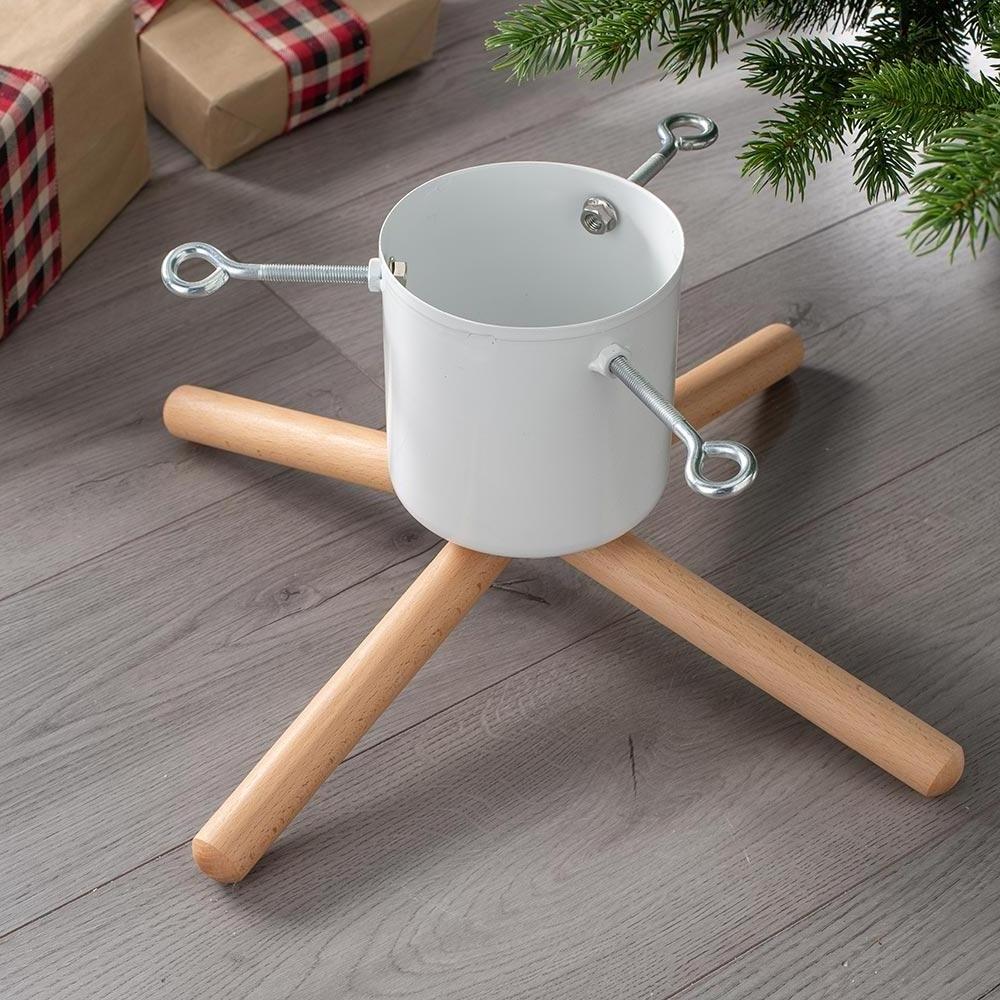 2021 Amazing Design Outdoor Indoor Wooden Christmas Tree Stand Christmas Tree Stand For Live Tree Decoration Adjustable Size