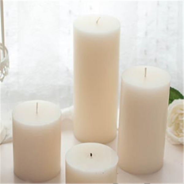 Hot Sale Unscented Customized Ivory White Weddings Scented Pillar Candles