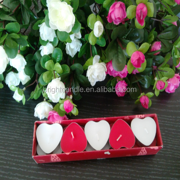 Heart Shape Multi Colored Valentine's Day Romantic Gift scented soy Tealight Candle