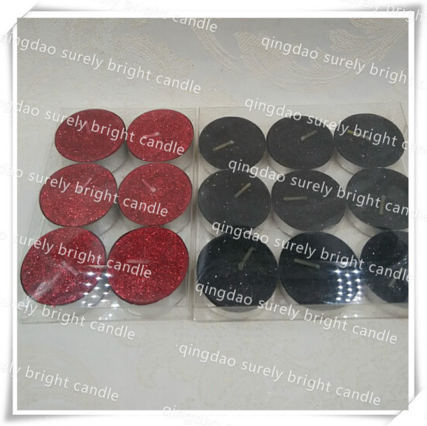 wholesale black glitter tealight candles black tea lights