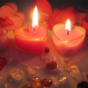 Heart Shape Home Fragrances Gift Ideas With Plastic Basis Tealight Candle