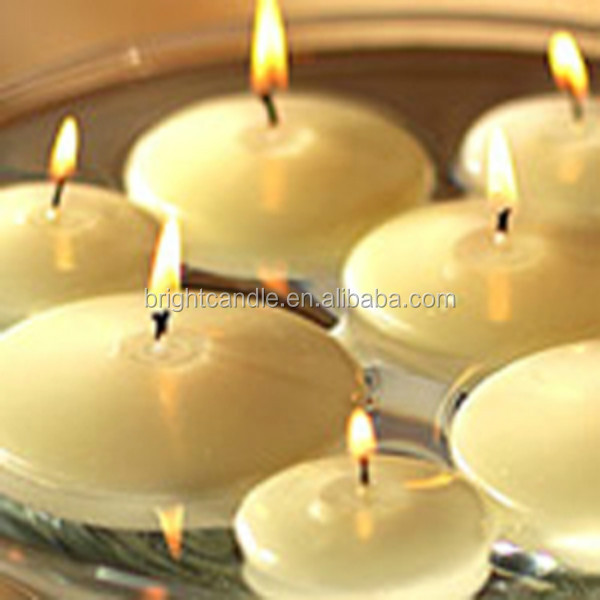 2024 top sale high quality paraffin wax white unscented floating candle