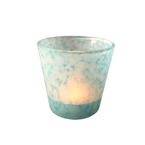 2024 New Design Customized Logo Luxury Colored Glass Candle Jars Glass Vessel For Candle