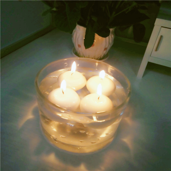 Floating Candles Hot sale Waterproof candles unscented paraffin wax