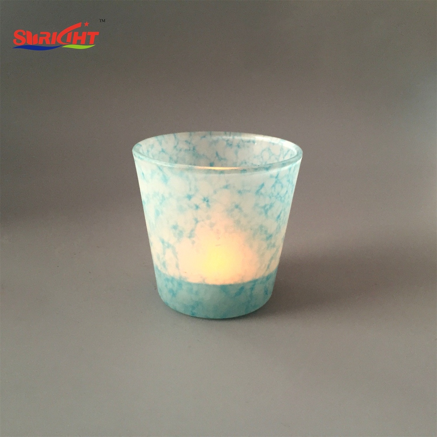 2024 New Design Customized Logo Luxury Colored Glass Candle Jars Glass Vessel For Candle