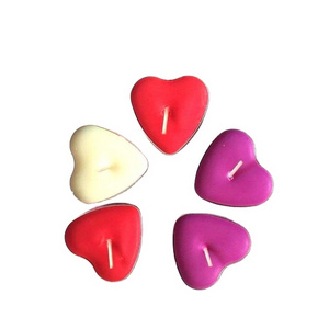 Heart Shape Multi Colored Valentine's Day Romantic Gift scented soy Tealight Candle