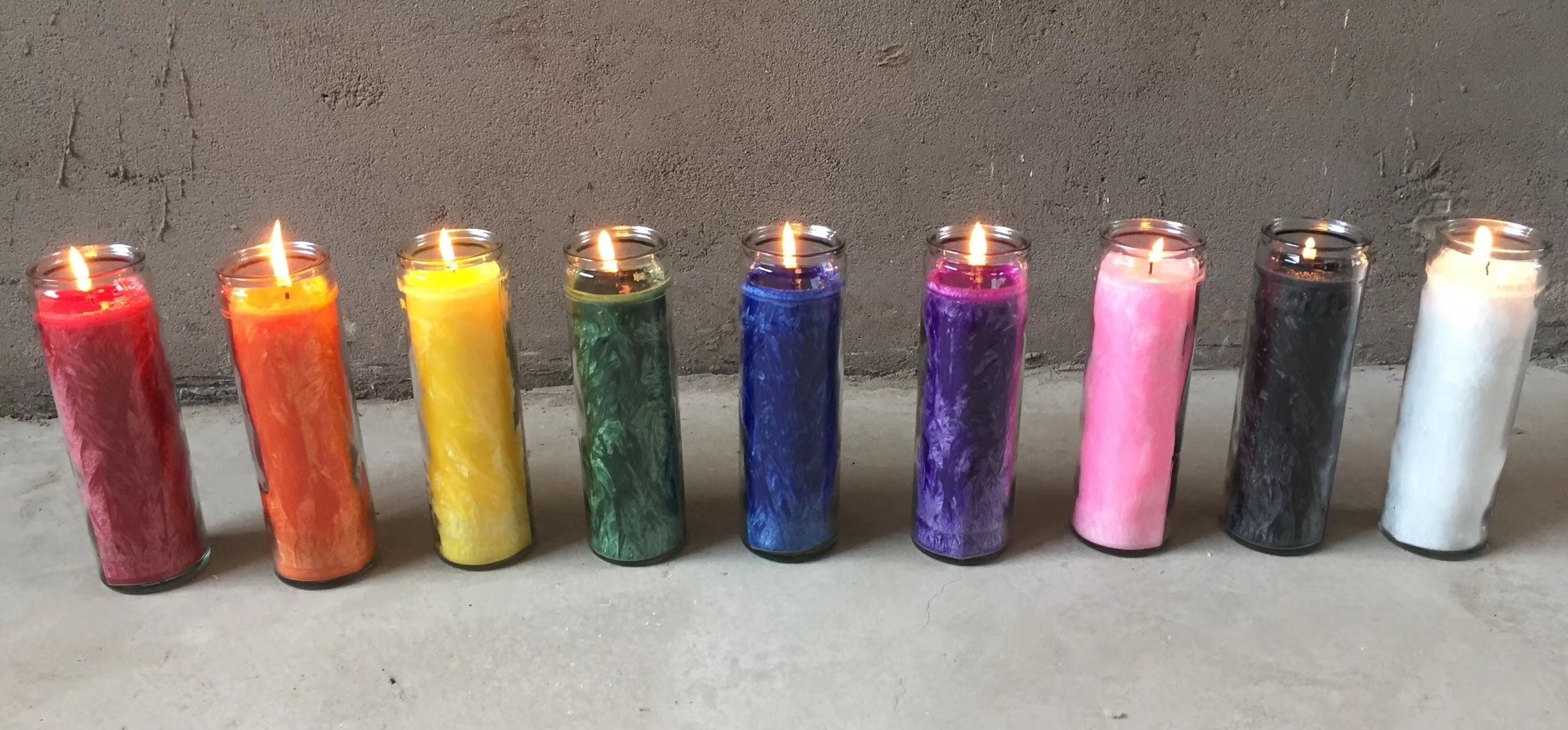 Hot Sale Seven African Power 7 Day Glass Church Spiritual Candles Wholesale