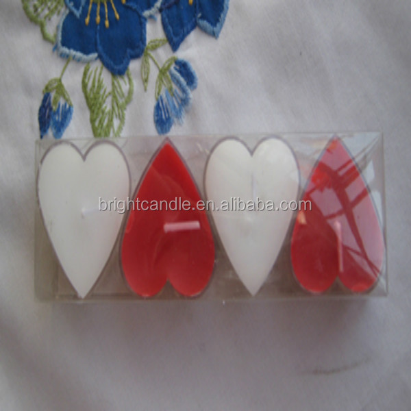 Heart Shape Multi Colored Valentine's Day Romantic Gift scented soy Tealight Candle