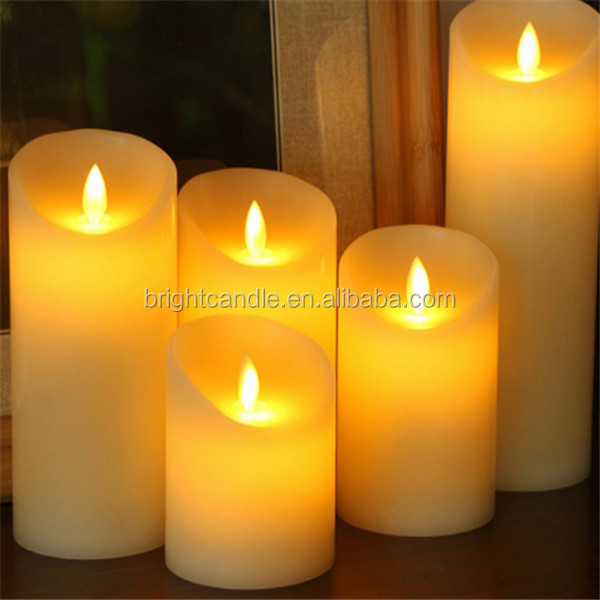 High Quality 4Pcs/Set White Color Flameless Electronic Flameless Led Wax Candle