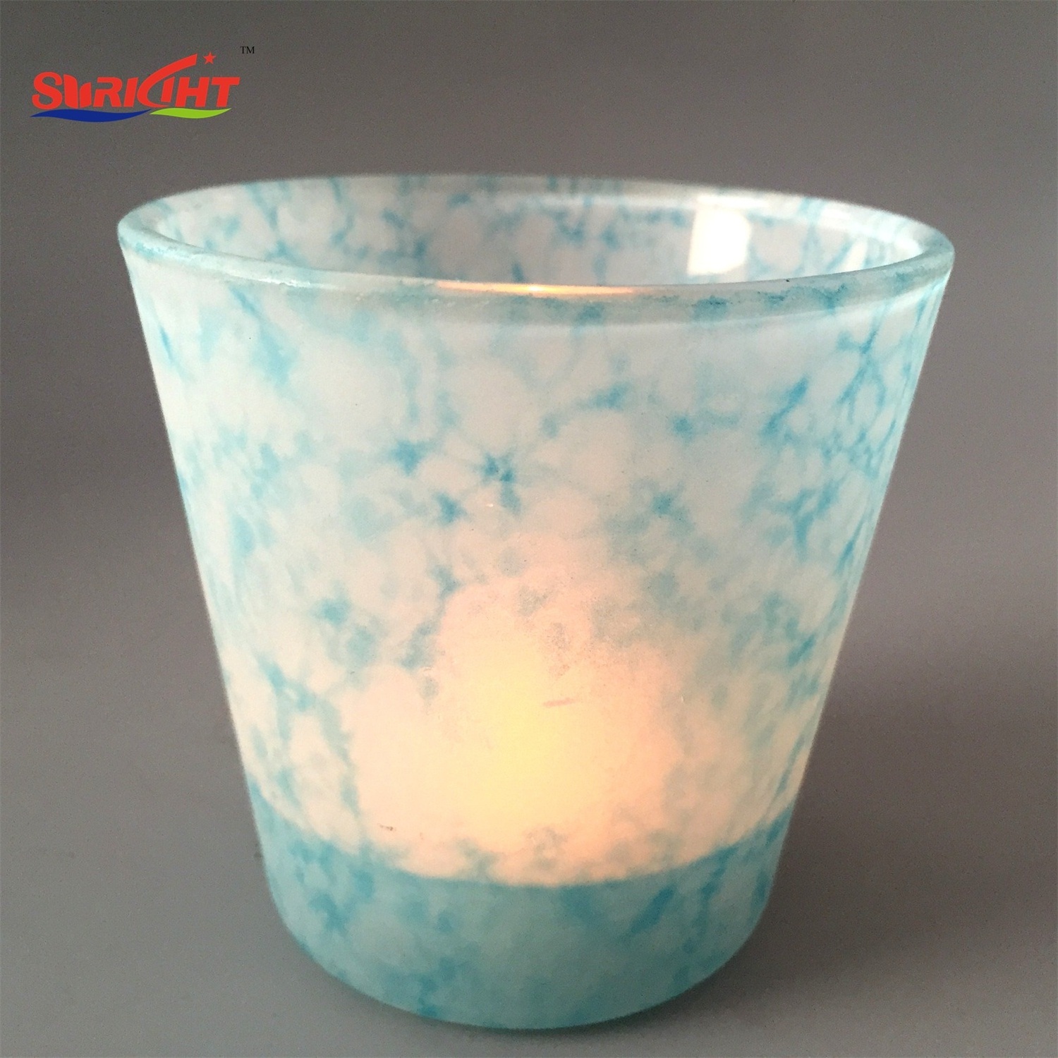 2024 New Design Customized Logo Luxury Colored Glass Candle Jars Glass Vessel For Candle