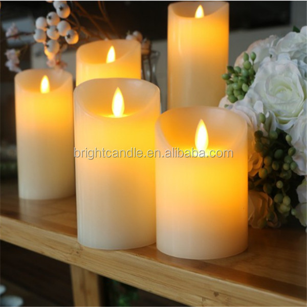 High Quality 4Pcs/Set White Color Flameless Electronic Flameless Led Wax Candle