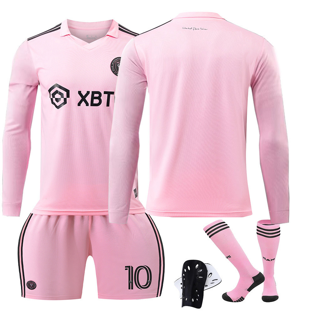 Popular Quick Dry Football Team Kits Football Uniform For Mens Youth Adults Pink Bulk Soccer Suit