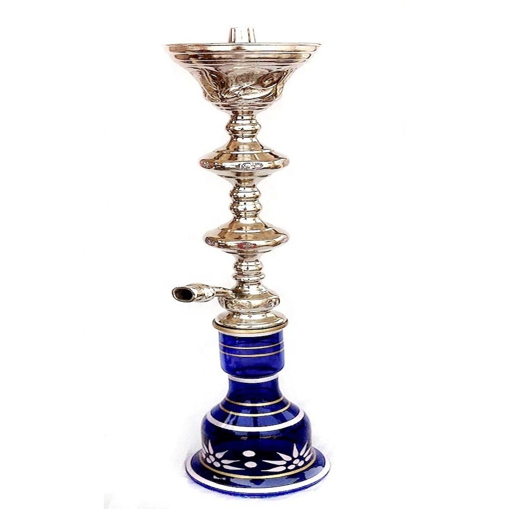 new design metal and glass hookah Customized Design Arabian Glass Double Pipes Hookah Smoking Hookah