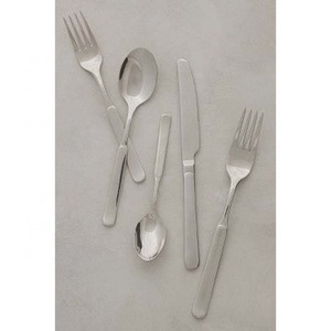 Classic cutlery stainless steel dinner set best sell spoon fork knife set Tableware Customize Logo Thick Oval Metal Handle