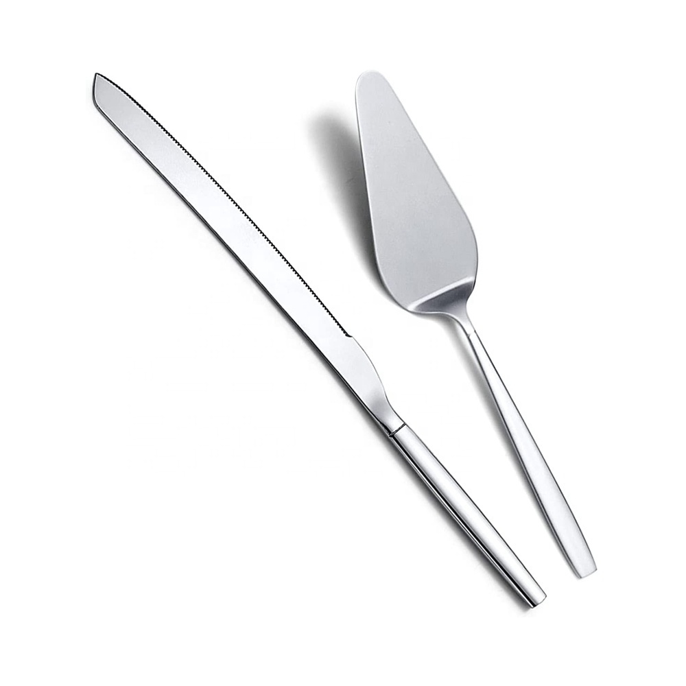 fancy stainless steel customize Named and design cake server Stainless Steel Knife and Spatula for making cake