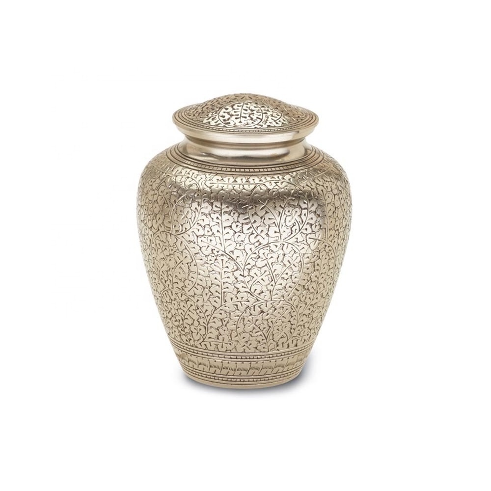 Full Embossed Floral Cremation Urn for Adult brass cremation urns antique brass  cremation urn Cadaver Coffin Funeral Body Bag